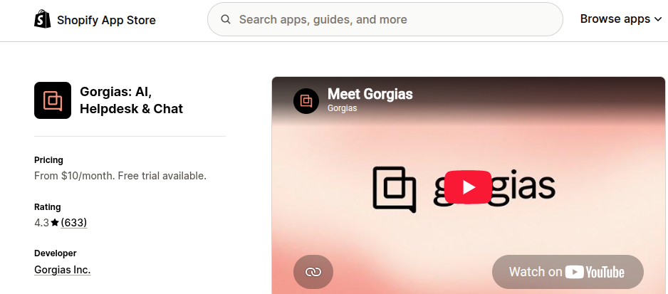 Gorgias ‑ AI Customer Service
