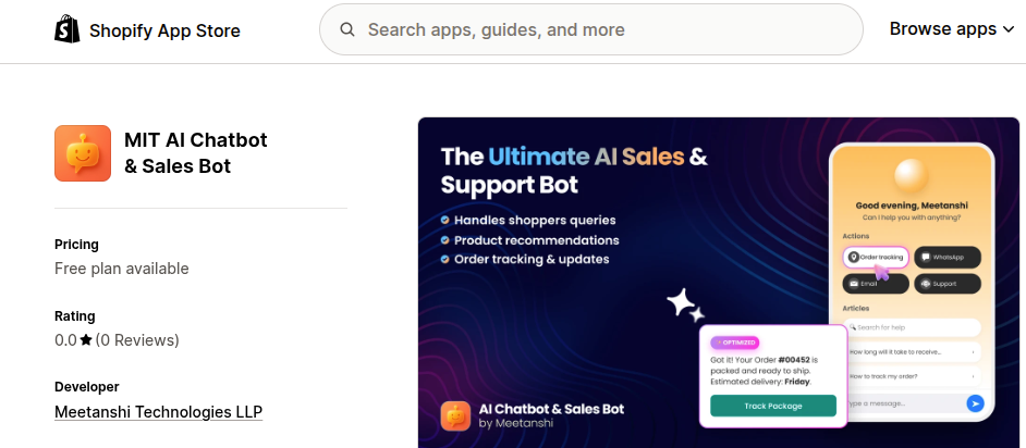 MIT AI Chatbot & Sales Bot