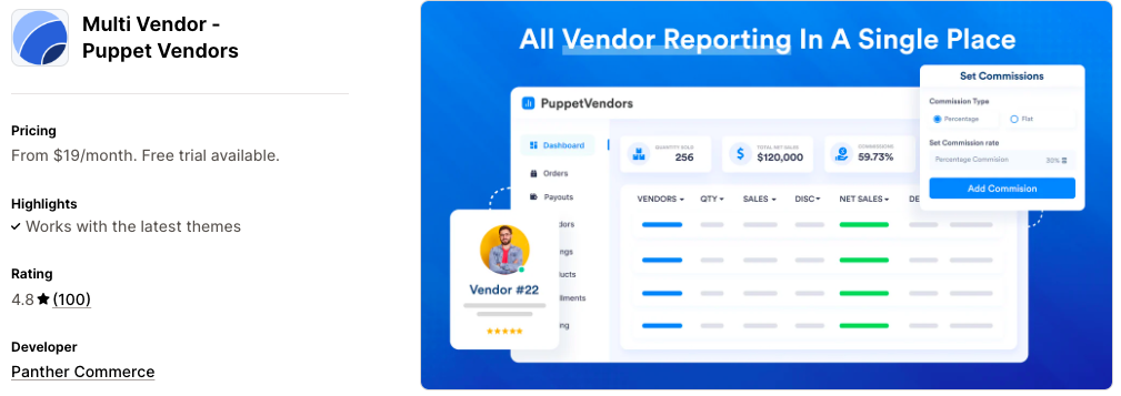 Multi Vendor ‑ Puppet Vendors