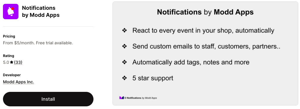 Notifications by Modd Apps