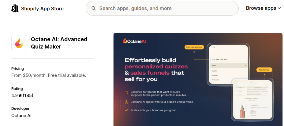 Octane AI: Advanced Quiz Maker