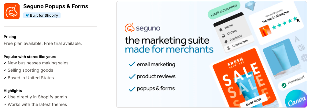 Seguno Popups & Forms
