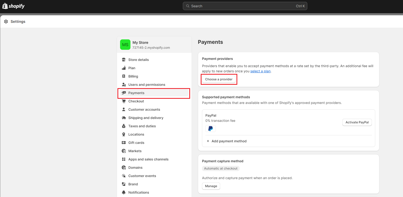 Select Payment Provider