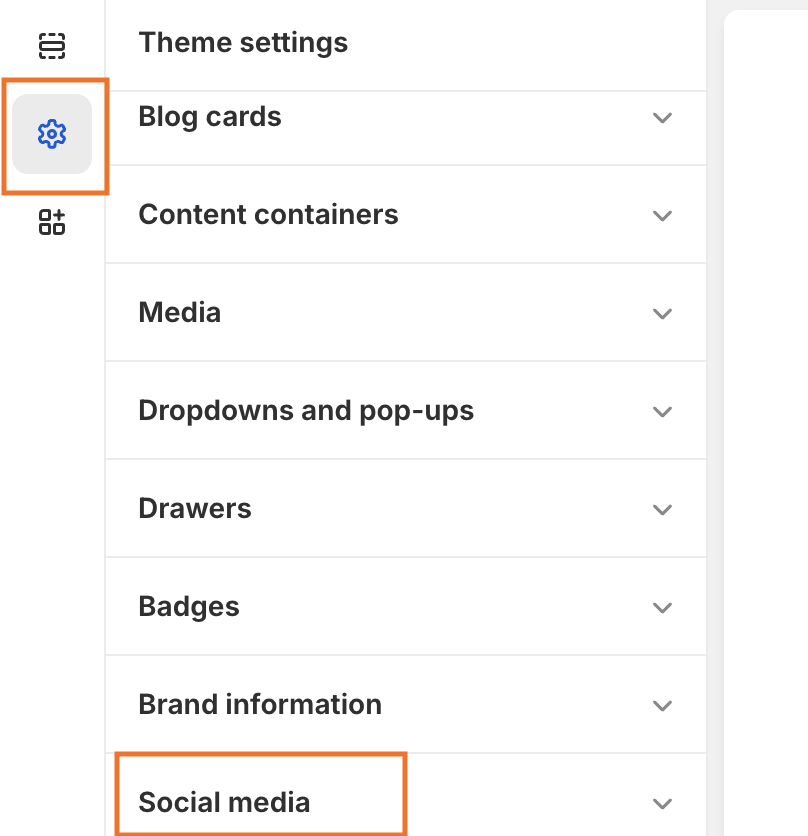 Social media dropdown: how to link social media to shopify