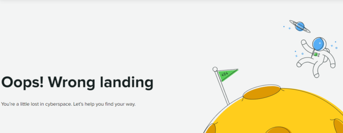 Sprout social 404 page example