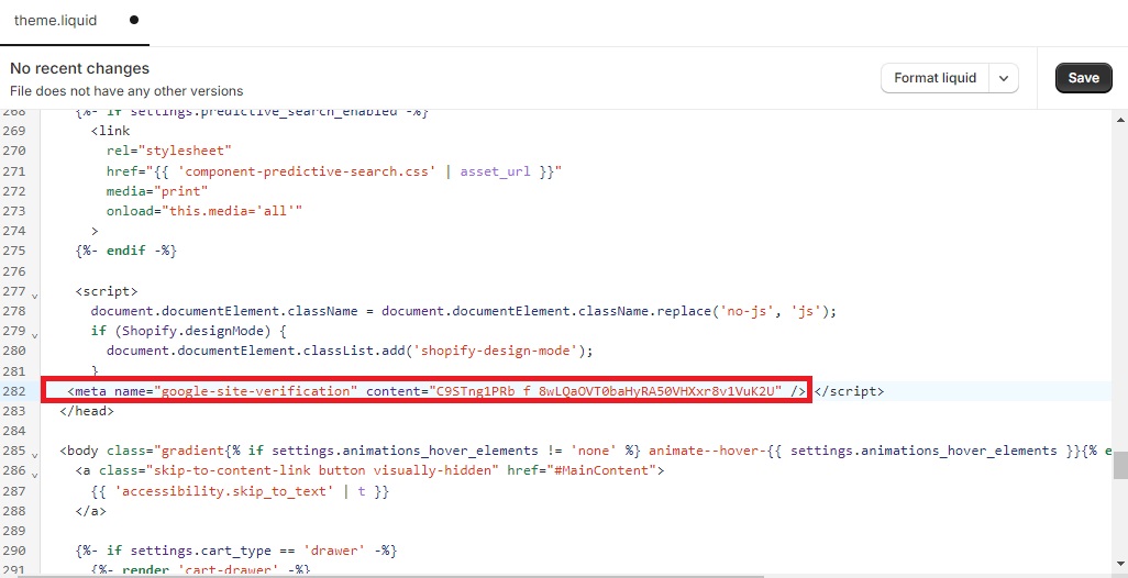 Paste the HTML code 