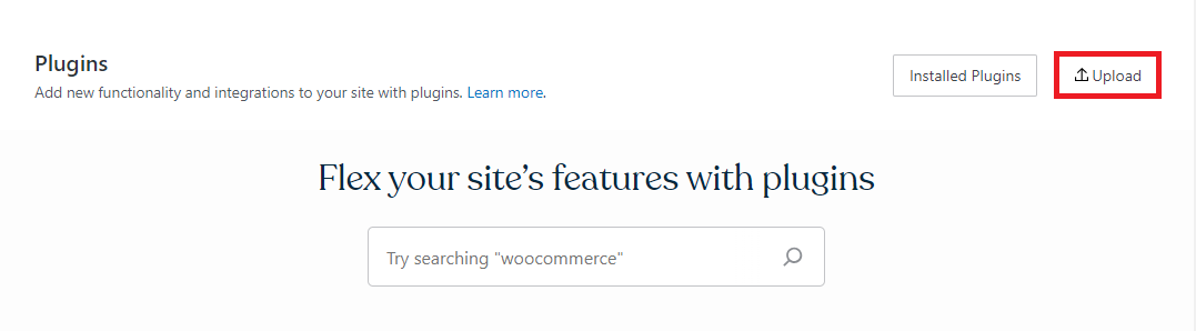 Upload and add a plugin