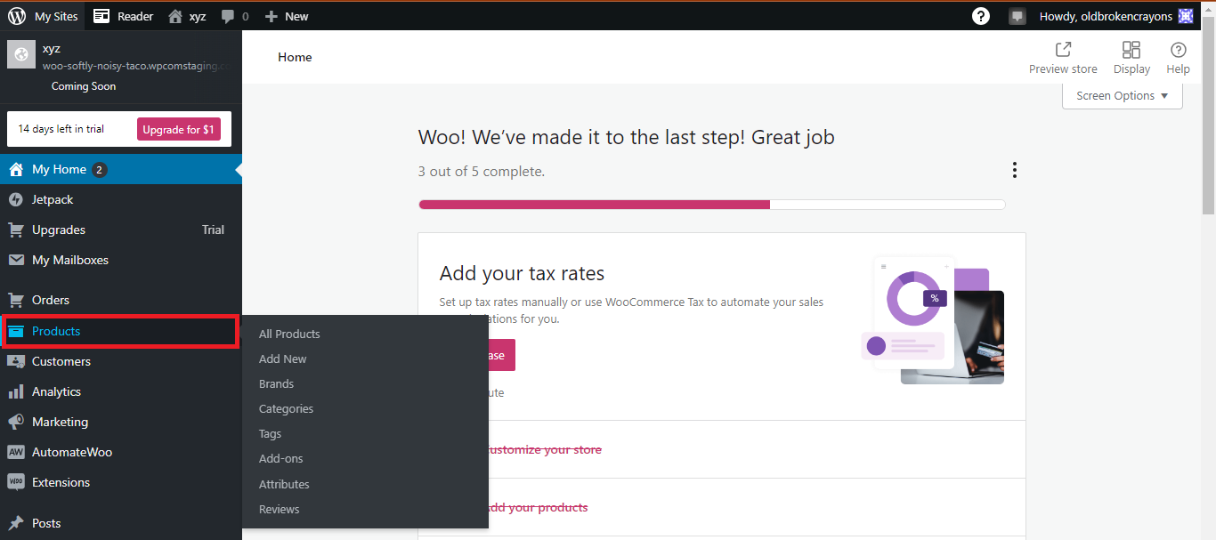 Head to product page from WooCommerce
