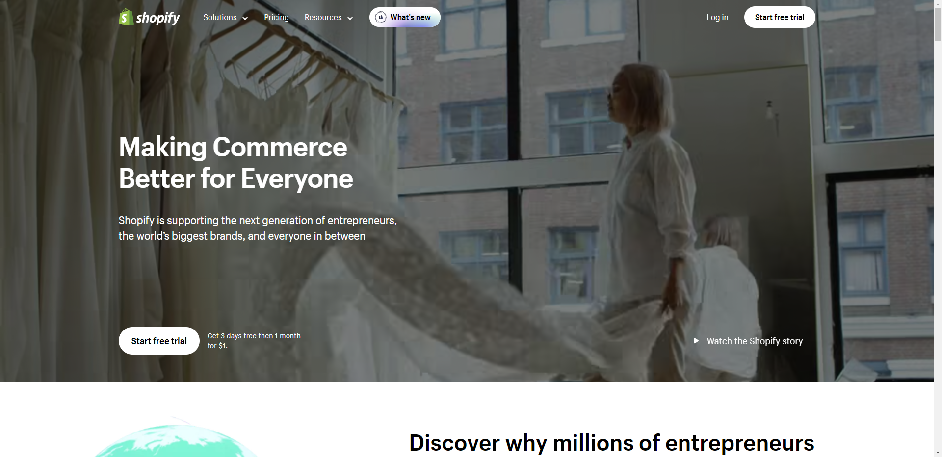 Shopify Homepage