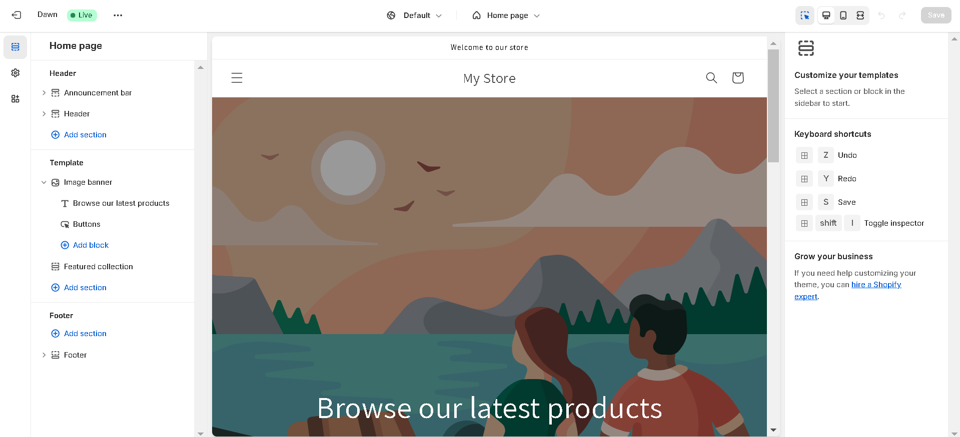Shopify theme backend