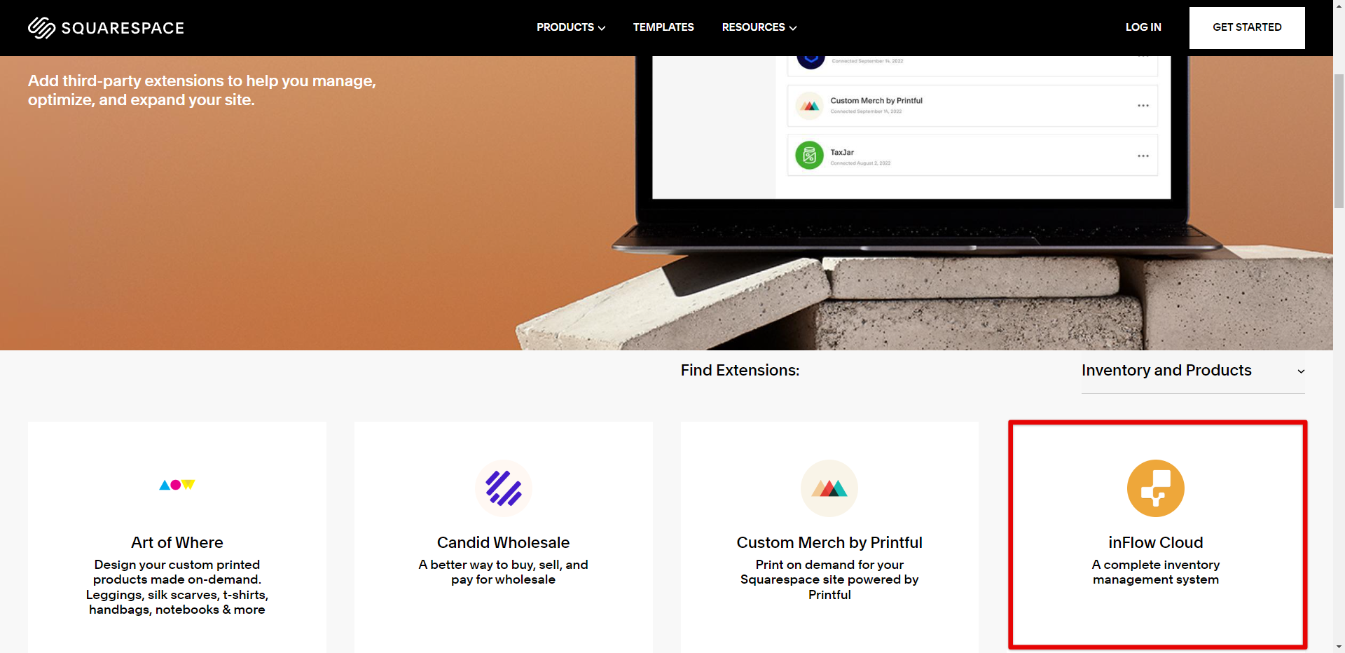 Sqaurespace- inventory management