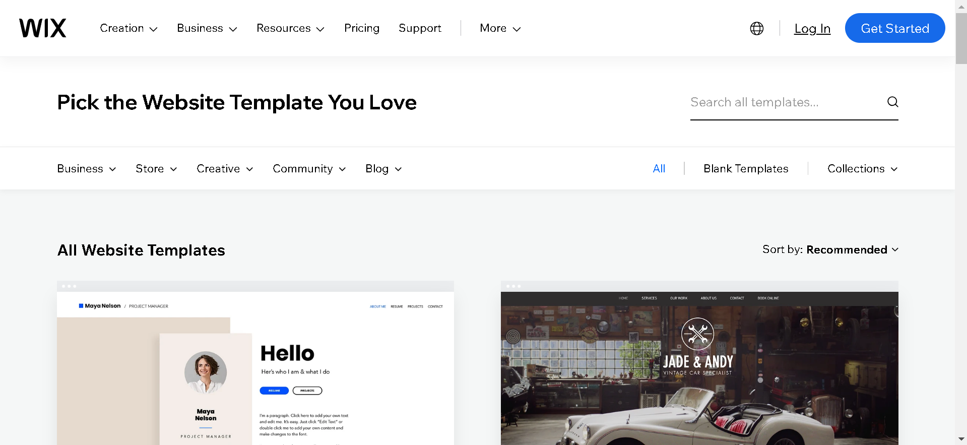 Wix theme
