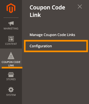 configure magento 2 coupon code link extension