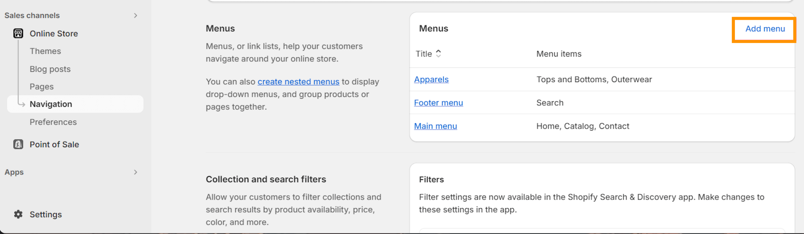 Add Menu