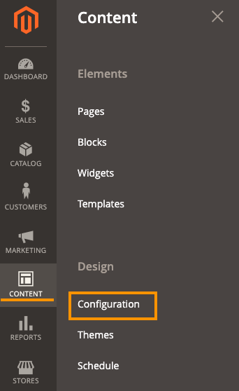 go to design configuration