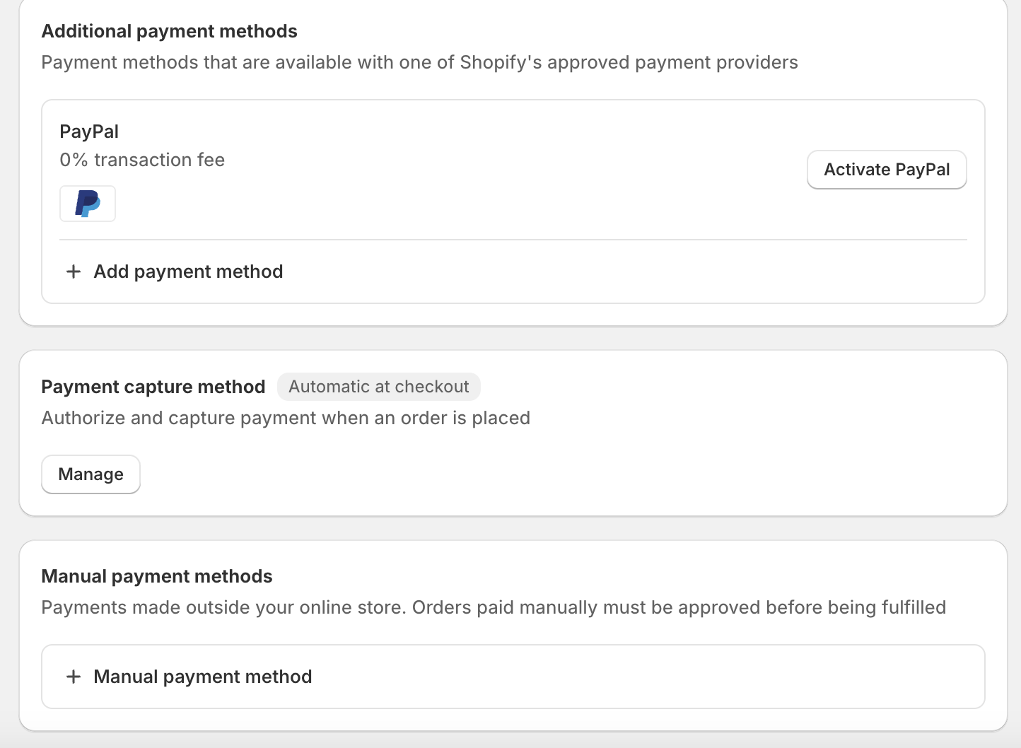 Add payment details