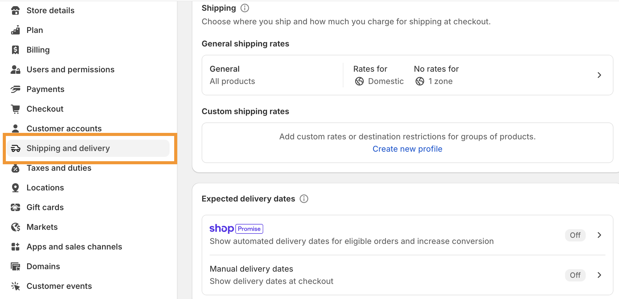 Shipping and delivery