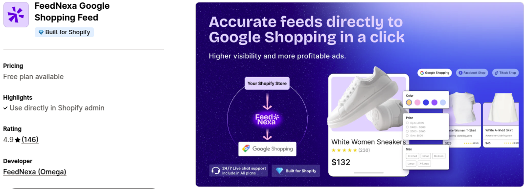 FeedNexa Google Shopping Feed