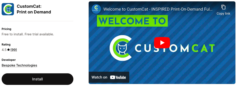 CustomCat: Print on Demand