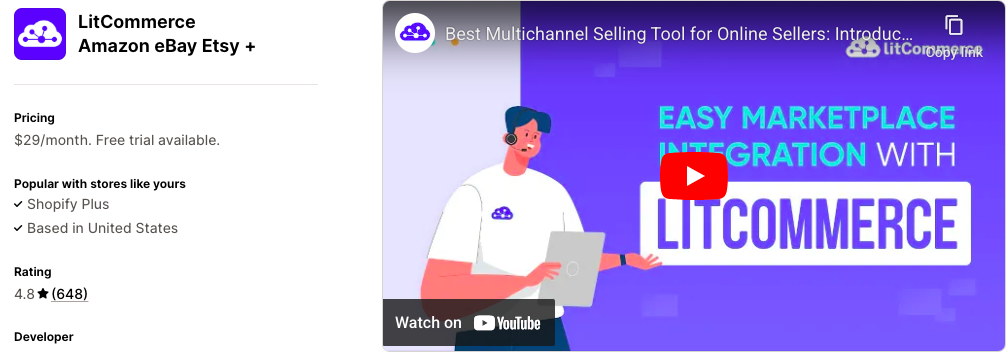 LitCommerce Amazon eBay Etsy +