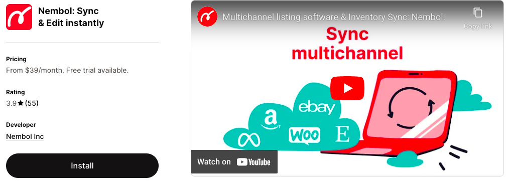 Nembol – eBay Amazon Etsy Sync