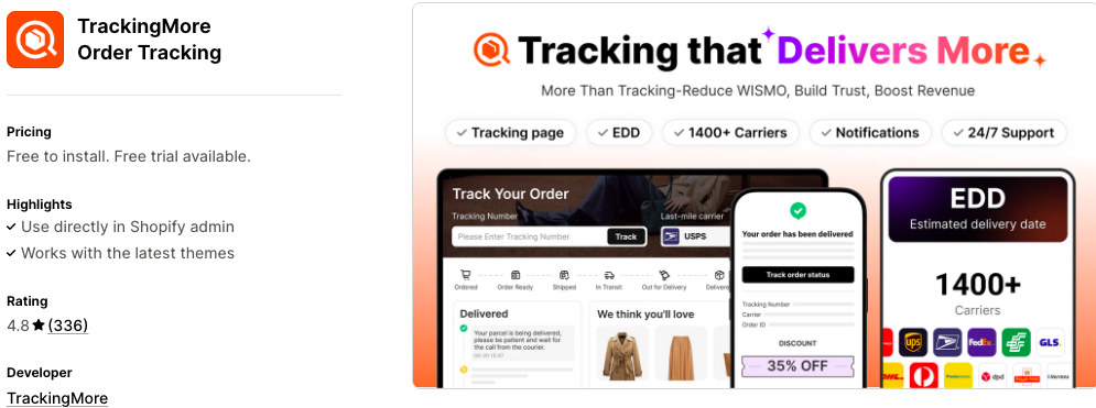 TrackingMore Order Tracking