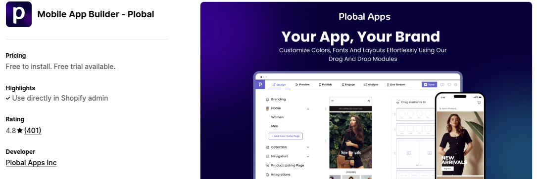Mobile App Builder Plobal