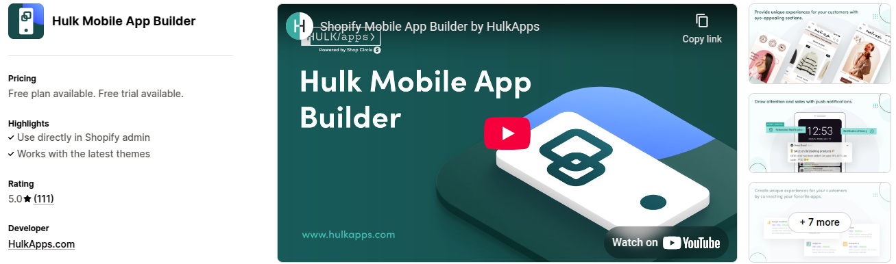 Hulk Mobile App Builde