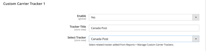 Add a new tracker settings