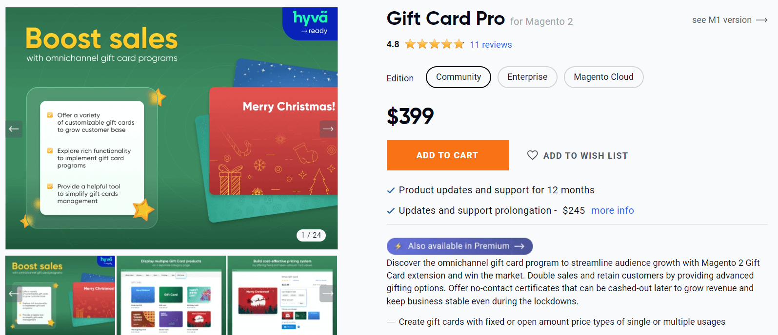 Gift Card for Magento 2 by Amasty