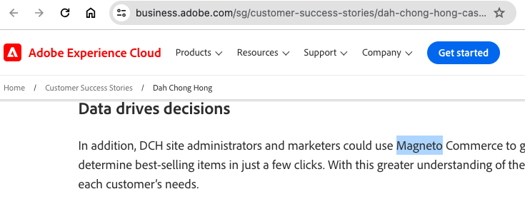 Magneto in adobe commerce docs