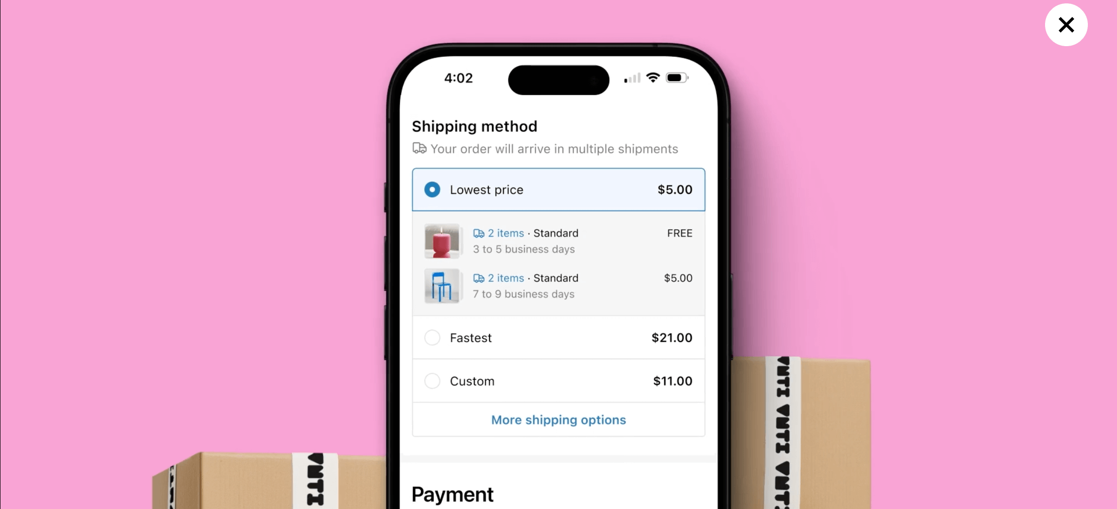 Shopify Editions Summer - Shipping methods