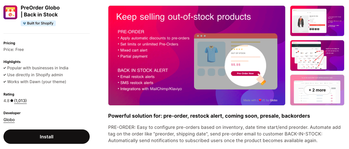 PreOrder Globo | Back in Stock