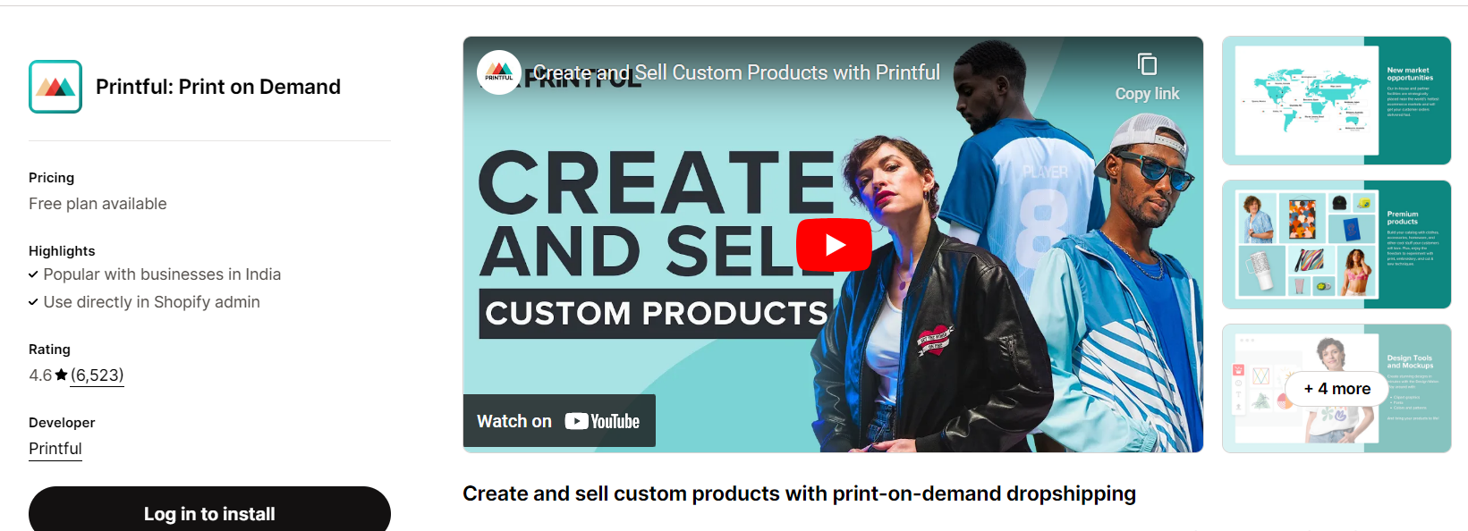 Printful: Print on Demand - best dropshipping app for shopify
