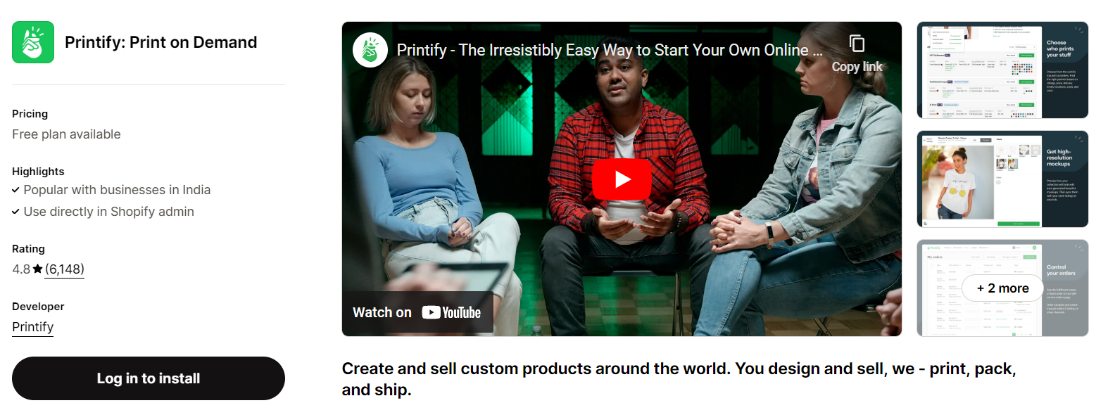 Printify: Print on Demand - must-have shopify app for dropshipping