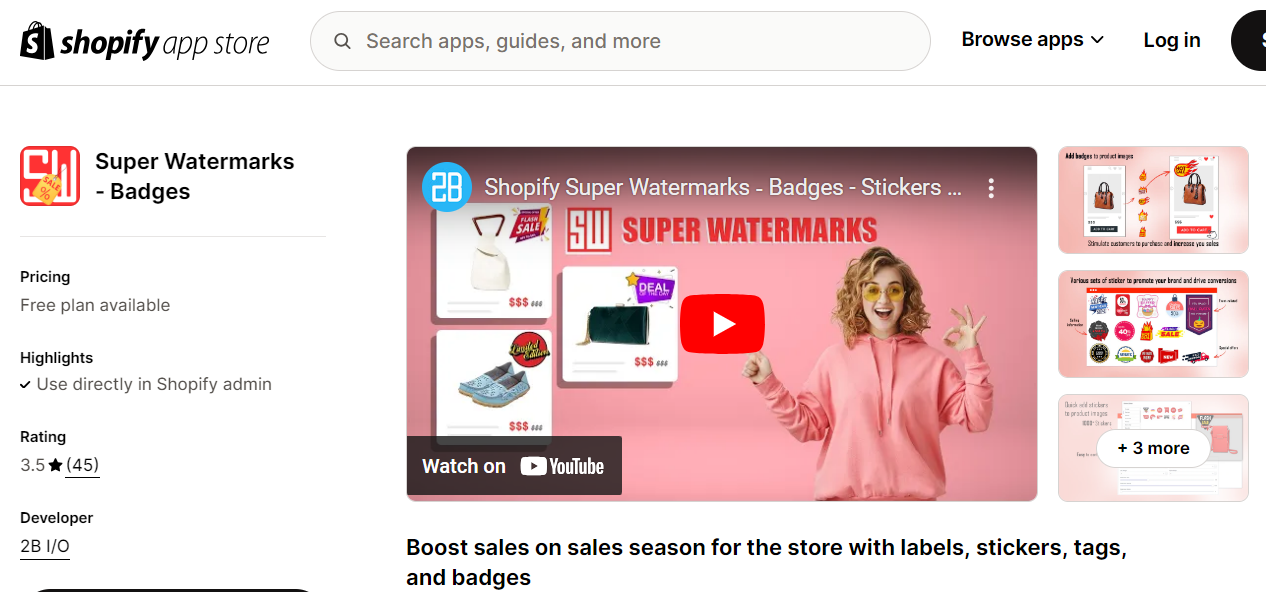 Super Watermarks - Badges app for shopify 