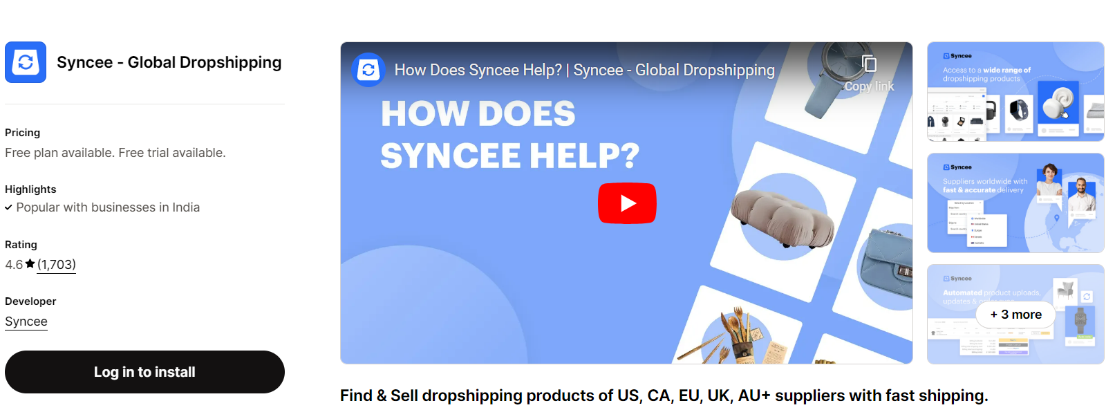 Syncee - best Shopify app for Global Dropshipping 