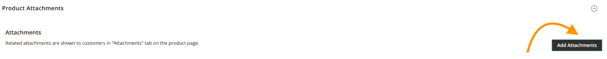 Add attachments from the product edit
