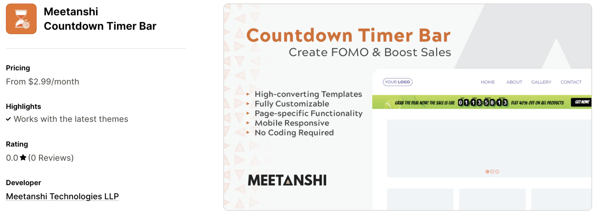 Countdown Timer Bar