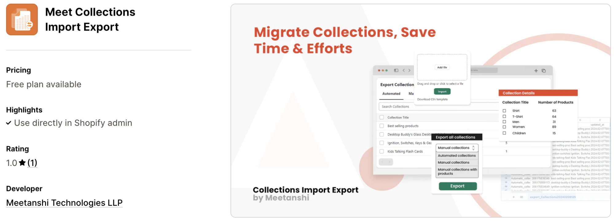 Collections Import Export