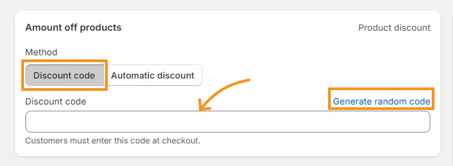 Amount off Products