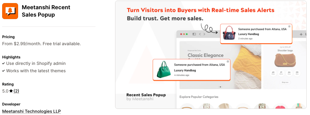 How to Add Recent Sales Notifications in Shopify?