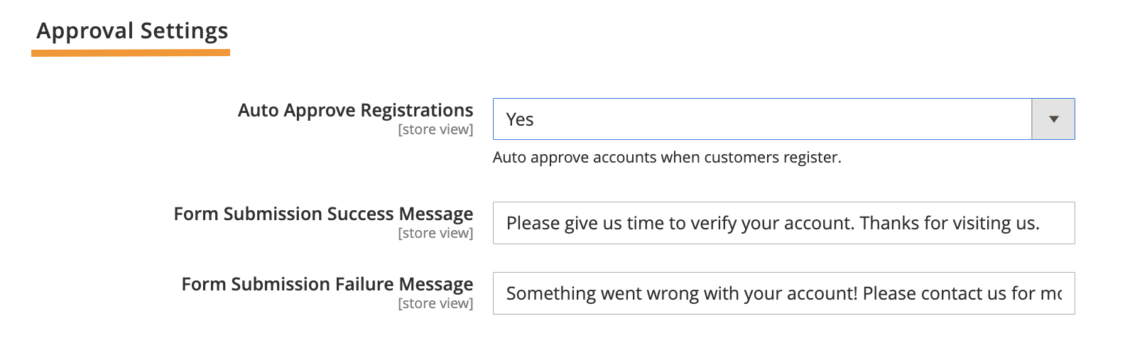 Approval Settings