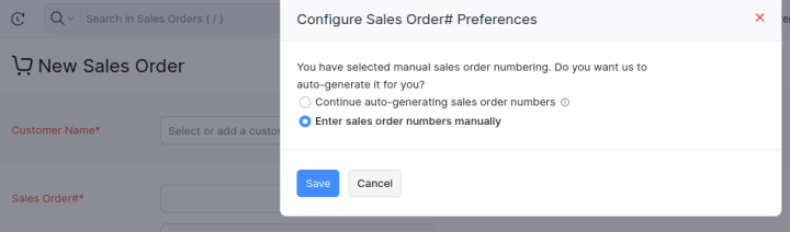 Configure sales order preferences