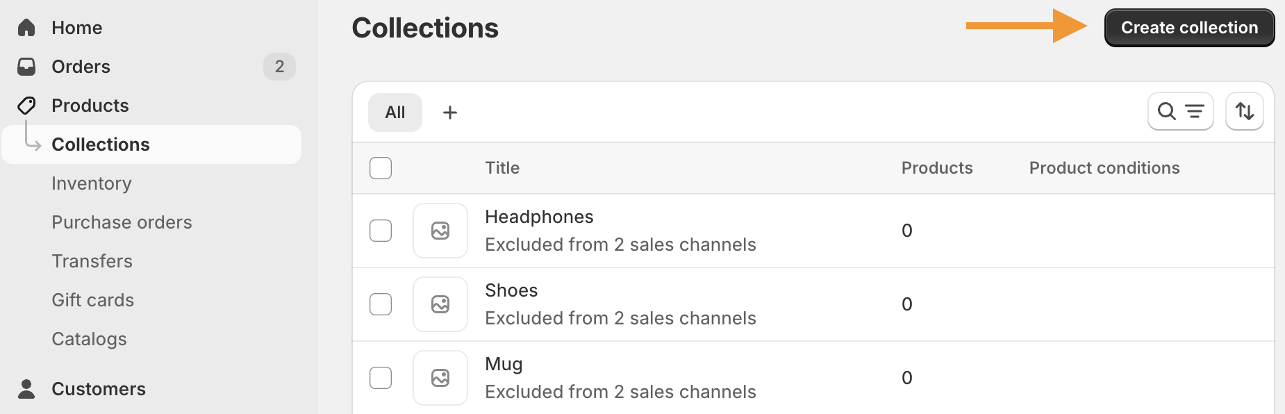 Creating Manual Collection in Shopify