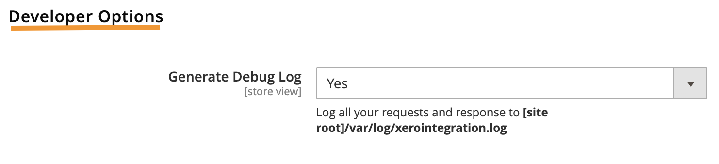 Developer Options