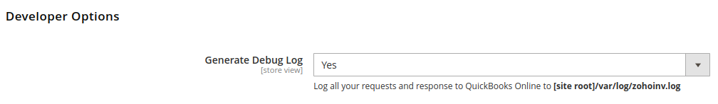 Developer options