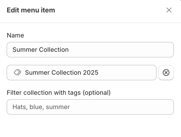 Edit Menu item