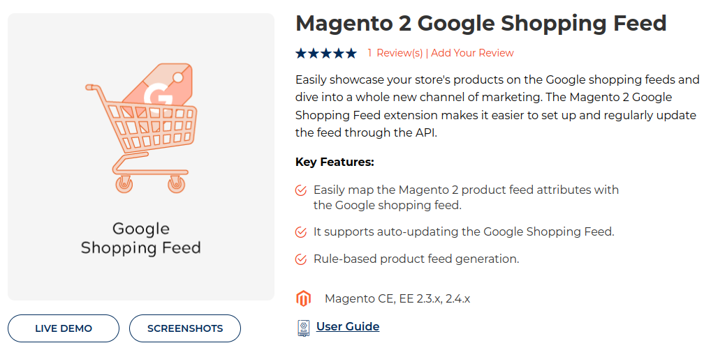 Magento 2 Google Shopping Feed by Meetanshi