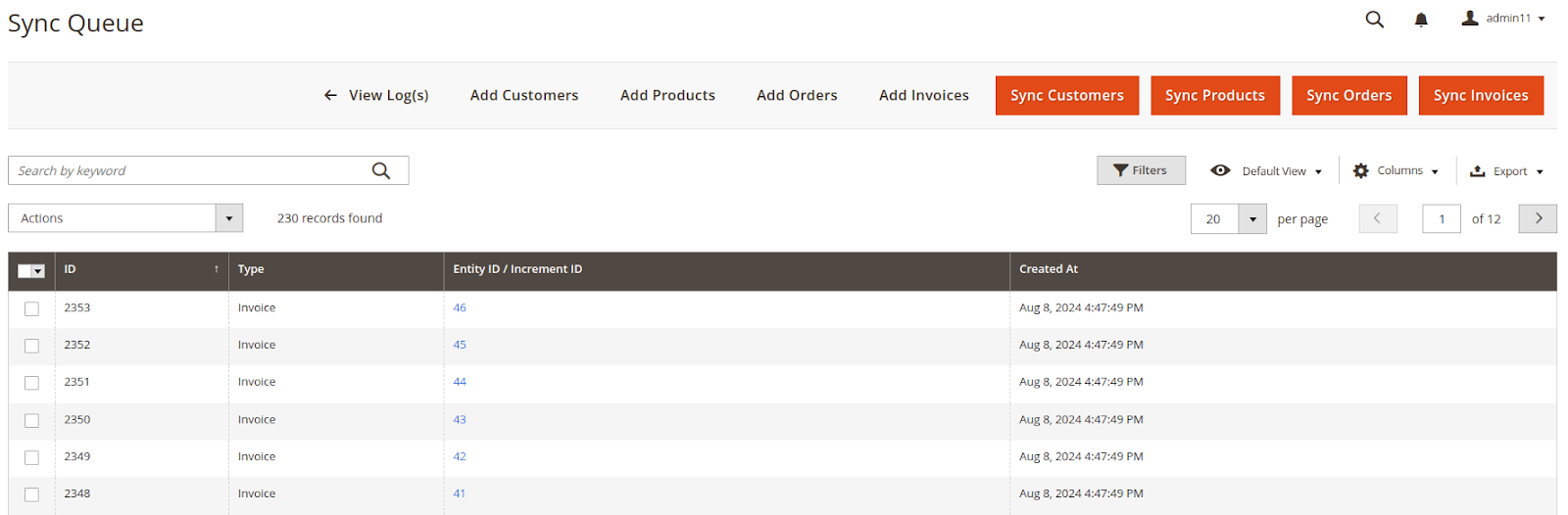 manage scheduled syncs